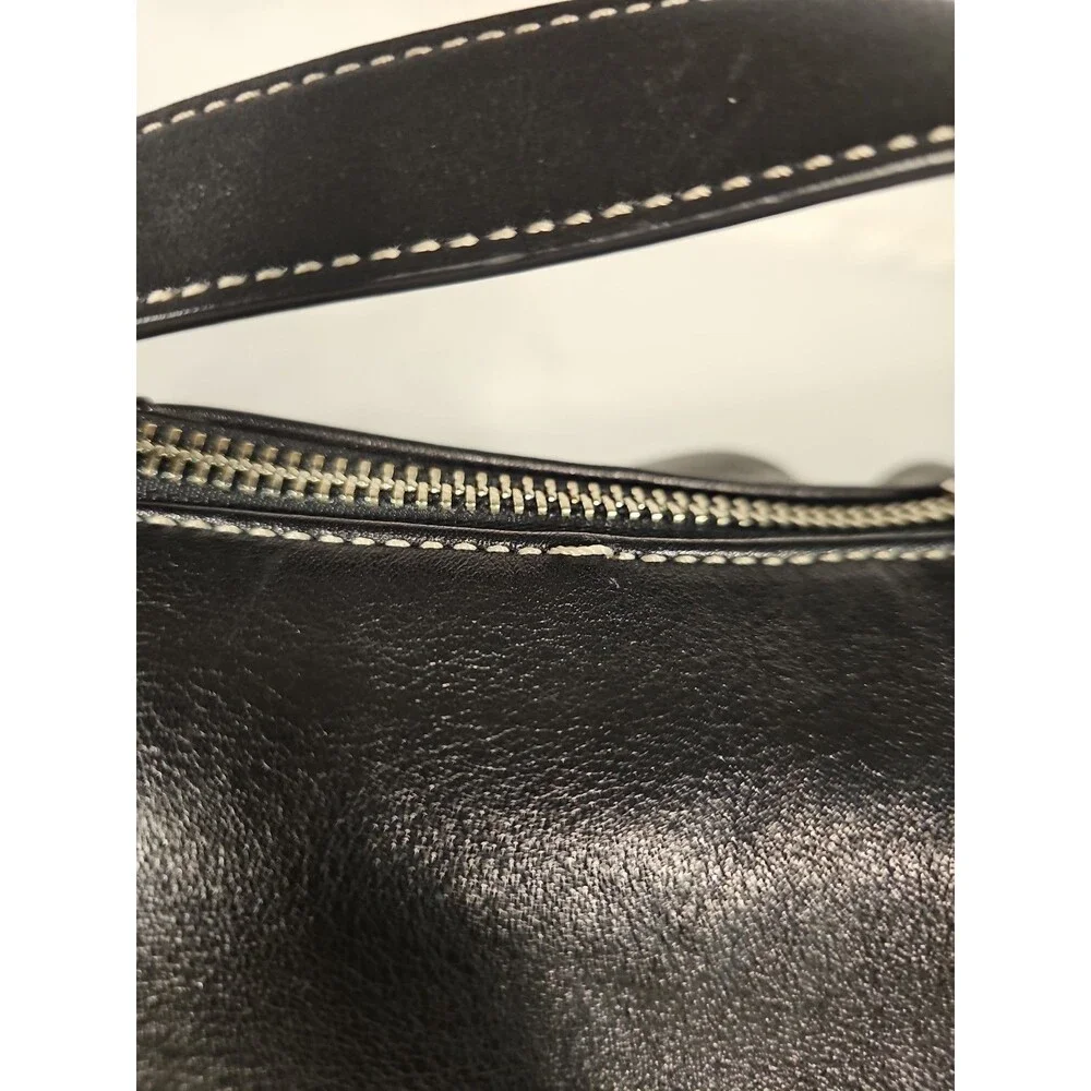 Vintage Coach 9564 Black Leather Legacy Demi Hobo Shoulder Bag Adjustable Strap